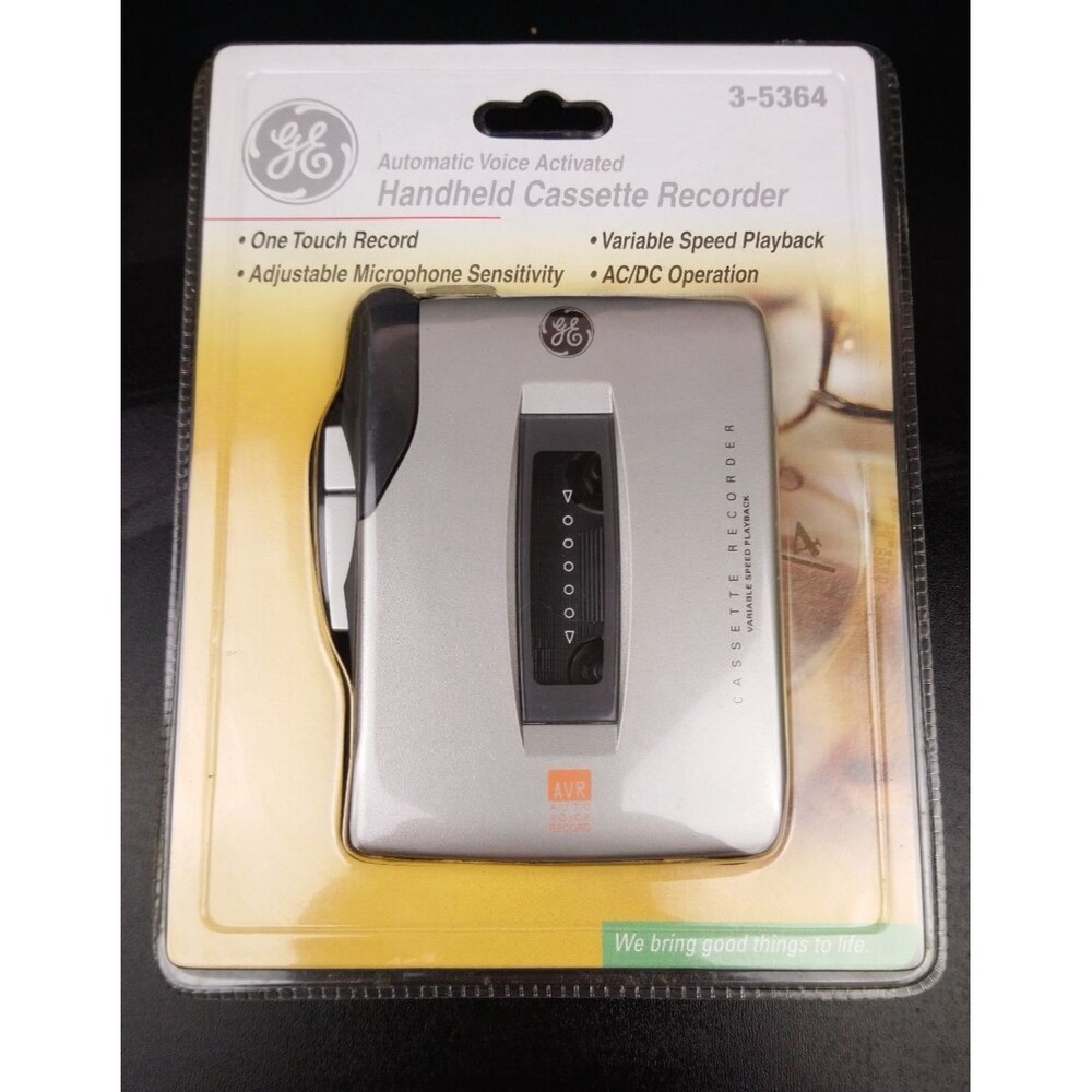GE Handheld Cassette Recorder 3-5364 Voice Activated Tape Player New Sealed AVR
